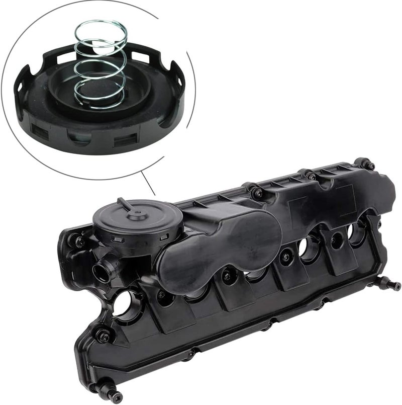 Koomaha 07K103469L Engine Valve Cover Assembly Replacement for 2005-2014 VW Jetta Beetle Golf Passat Rabbit 2.5L 264-907, 917-064, 07K103469D, 07K103469F - Image 2